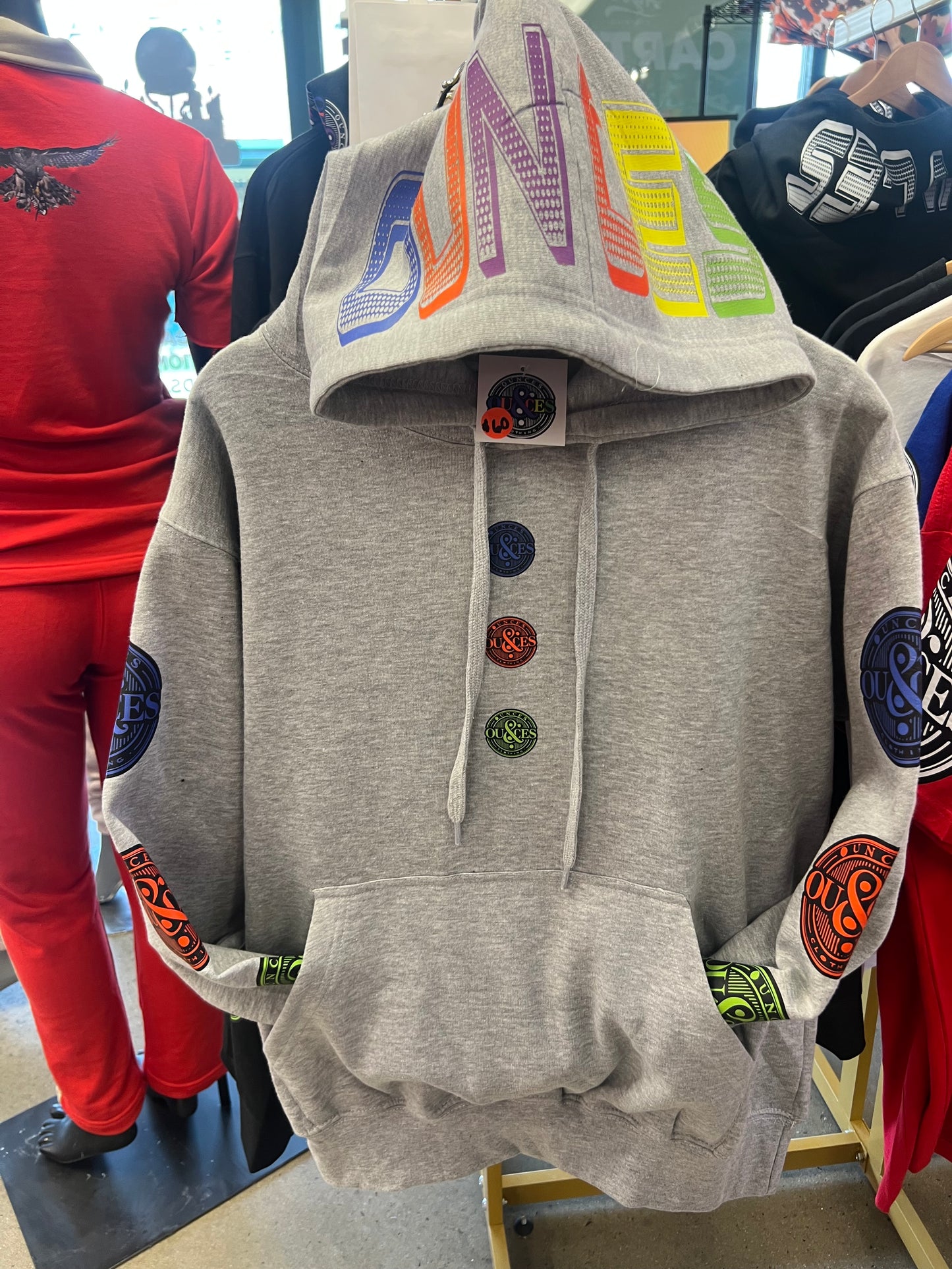 3 Button Multicolor Hoodie