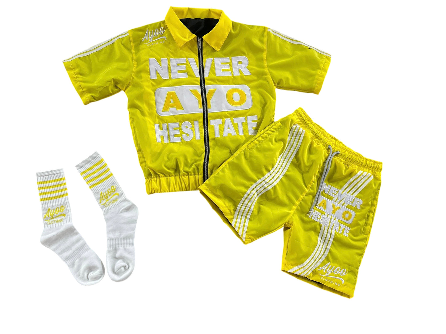 AYO NEVER HESITATE SHORT SETS W/ SOCKS