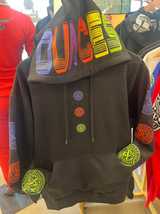 3 Button Multicolor Hoodie