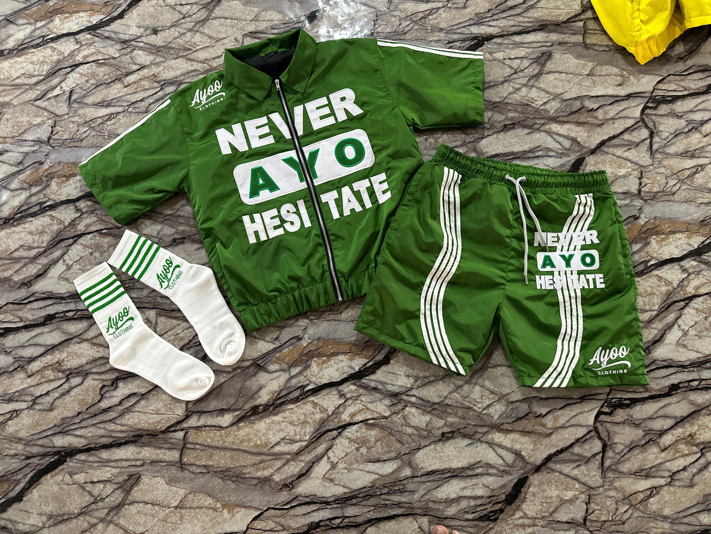 AYO NEVER HESITATE SHORT SETS W/ SOCKS