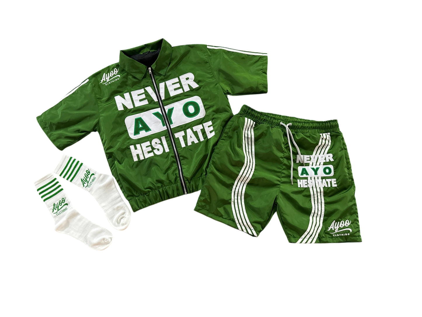 AYO NEVER HESITATE SHORT SETS W/ SOCKS